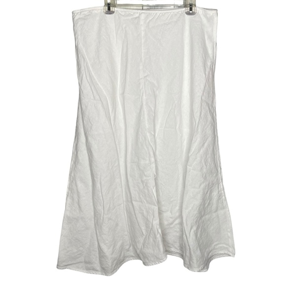 Eileen Fisher skirt white linen midi length women’s size xl - Picture 2 of 4